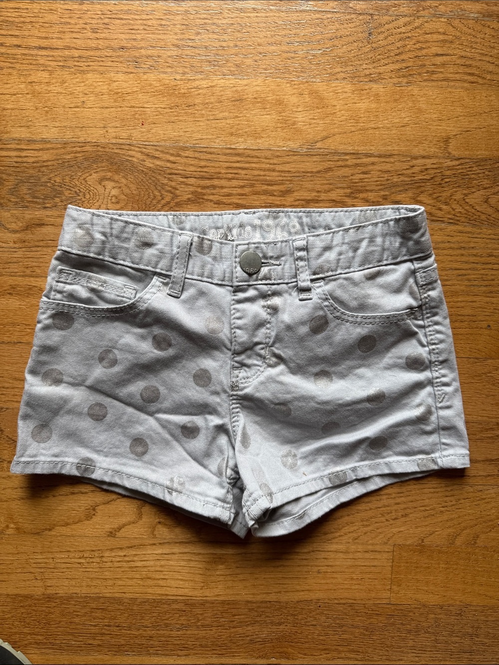 Gap kids Shortie Silver Polka Dot Girls' Shorts size 10